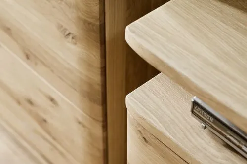 Wohnwand Wohnkombination Santori | Eiche Bianco | 4-teilig