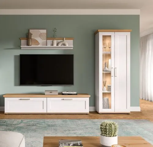 Wohnwand Wohnkombination Verona 2 | 3-teilig | Sibiu Lärche