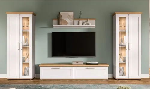 Wohnwand Wohnkombination Verona 2 | 4-teilig | Sibiu Lärche