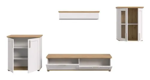 Wohnwand Wohnkombination Verona 3 | 4-teilig | Sibiu Lärche