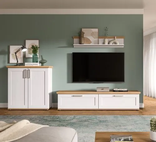 Wohnwand Wohnkombination Verona | 3-teilig | Sibiu Lärche