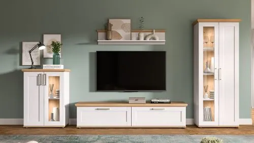 Wohnwand Wohnkombination Verona 4 | 4-teilig | Sibiu Lärche