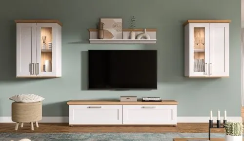 Wohnwand Wohnkombination Verona 5 | 4-teilig | Sibiu Lärche