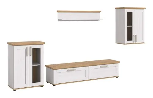 Wohnwand Wohnkombination Verona 5 | 4-teilig | Sibiu Lärche